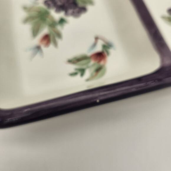 PFALTZGRAFF Grapevine 2 Part Rectangular‎ Divided Stoneware Server Discontinued - Picture 6 of 8